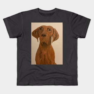 Magyar vizsla portrait painting Kids T-Shirt